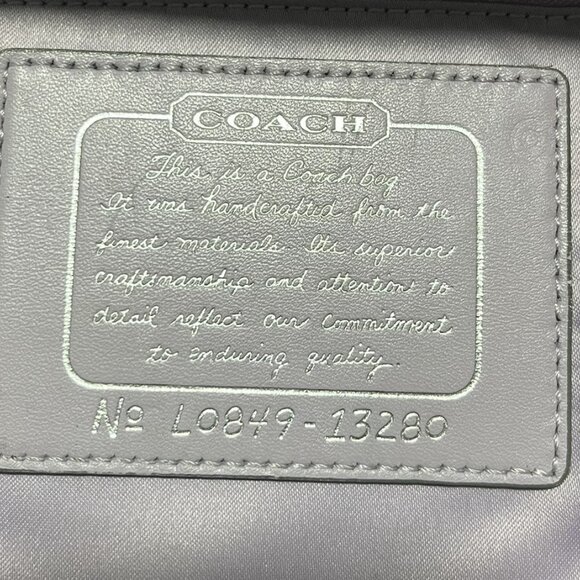 Coach Signature Stripe Light Grey Jacquard Shoulder Bag Tote (13208) - Picture 8 of 8